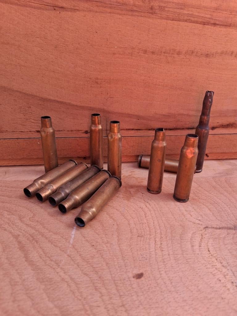 Koperen  lege hulzen  5.5 cm 11 stuks, Ophalen of Verzenden, Landmacht, Nederland, Hulzen of Bodemvondsten