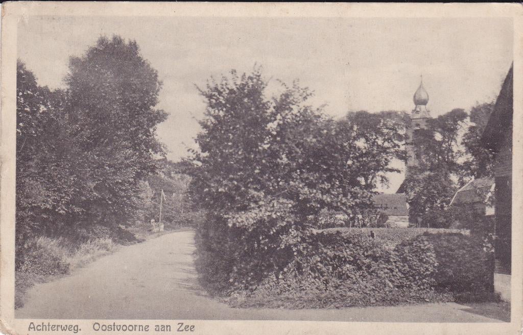 Oostvoorne. Achterweg., Ophalen of Verzenden, Voor 1920, Gelopen, Zuid-Holland