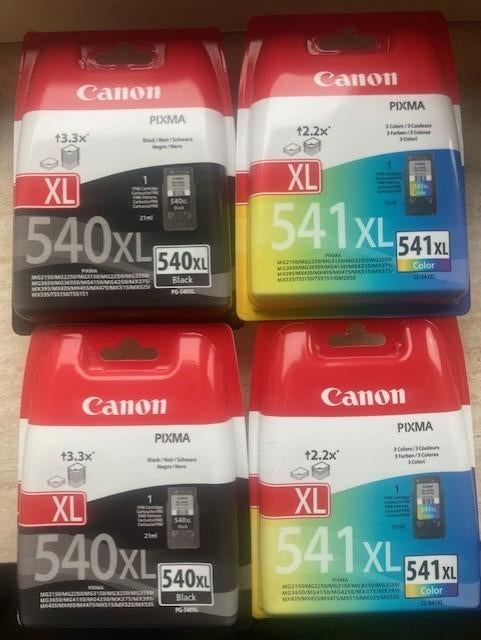 Te Koop : Canon 540XL en 541XL cartridges, Ophalen of Verzenden, Nieuw, Cartridge, Canon