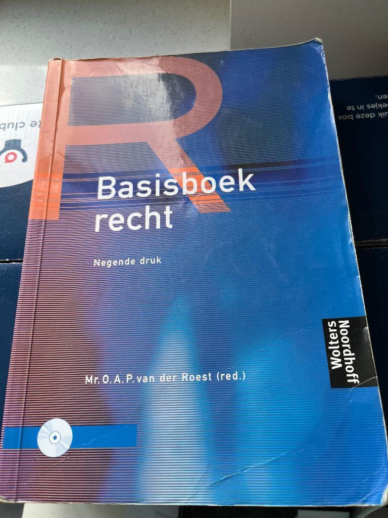 Basisboek recht negende druk boek, Boeken, Ophalen of Verzenden, Alpha, Gelezen, HBO