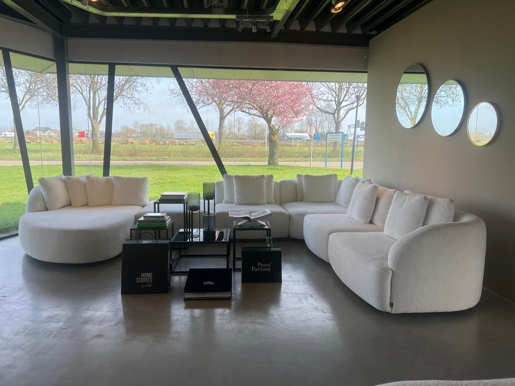 Passe Partout Medusa LSC Dolly snowwhite hoekbank, Gebruikt, 100 tot 125 cm, Hoekbank, 300 cm of meer