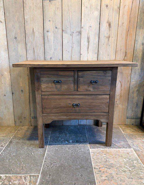 Teakhouten ladekast muurtafel nieuw, Ophalen, Nieuw