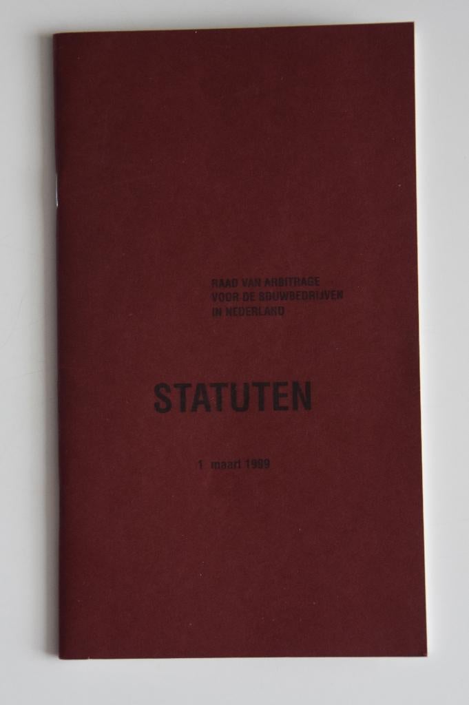 Statuten Raad van Arbitrage Bouwbedrijven Nederland bouw, Boeken, Techniek, Verzenden, Nieuw, Bouwkunde