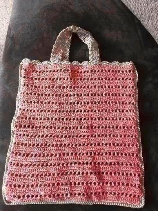 Gehaakte tas, boodschappen tas, projectbag, Hobby en Vrije tijd, Breien en Haken, Ophalen of Verzenden, Nieuw