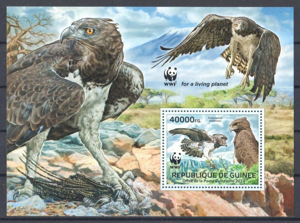 WWF postzegelblokje van de Vechtarend, Ophalen of Verzenden, Postfris, Dier of Natuur