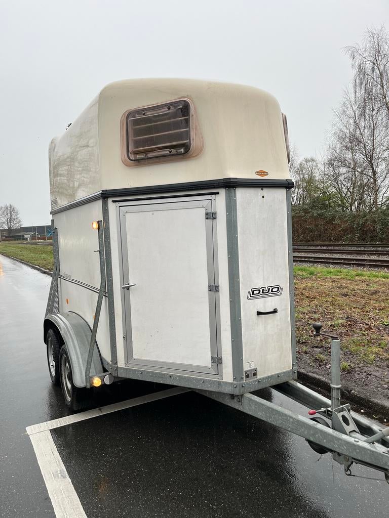 Bockman Duo 2 paards trailer, Ophalen of Verzenden, Zo goed als nieuw, 2-paards trailer