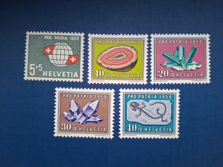 Postzegel Zwitserland 1959 PF Serie Pro Patria 08-04, Ophalen of Verzenden, Postfris