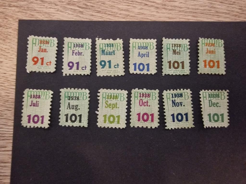 ANMB 1938 contributiezegels Nederland, Ophalen of Verzenden