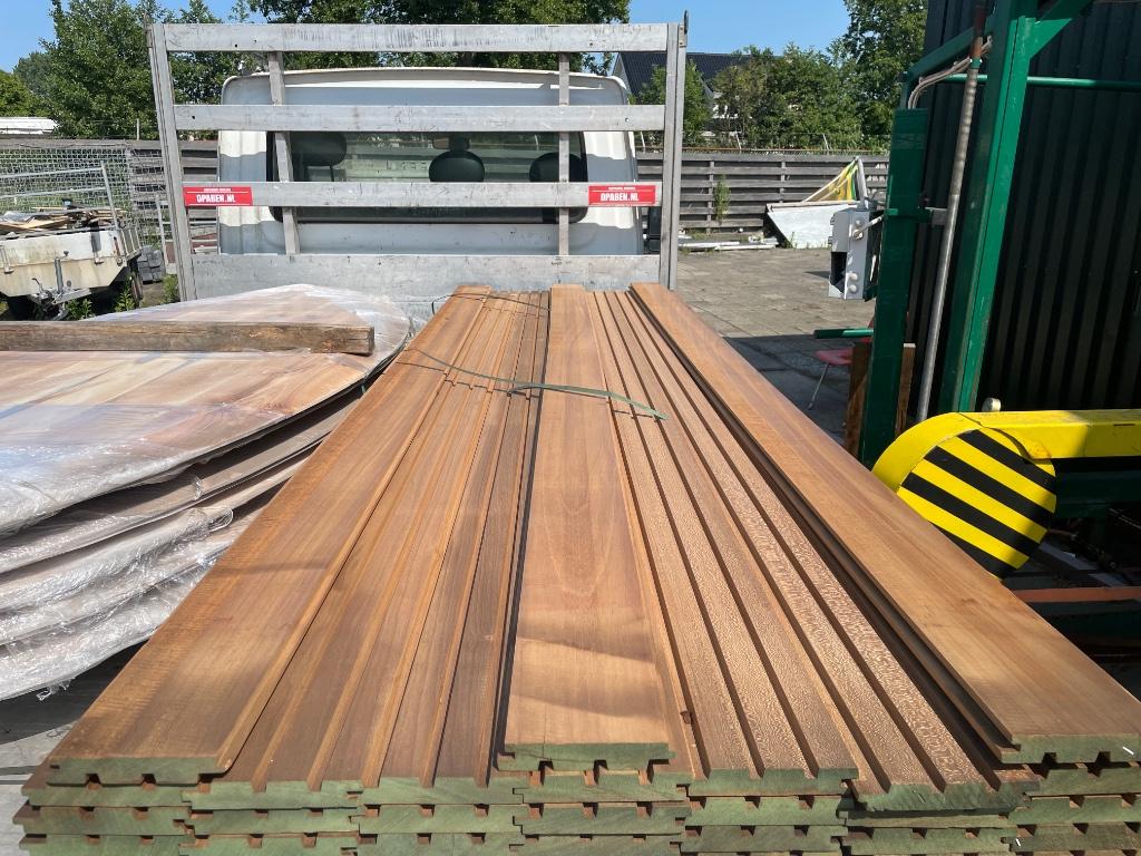 Blokprofiel Rabat Ayous 31 stuks 305cm, Ophalen, Planken, Nieuw, Hardhout