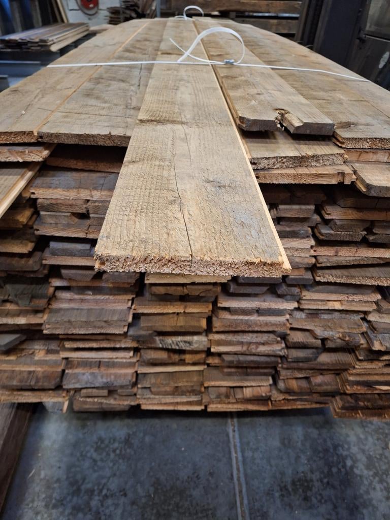 17cm brede sloophout  planken  Mes & groef dakbeschot  vloer