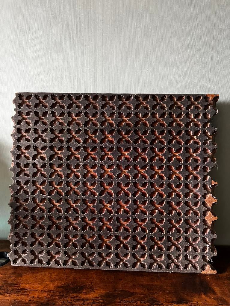 Grote batikstempel, textielstempel patroonstempel van hout, Ophalen of Verzenden