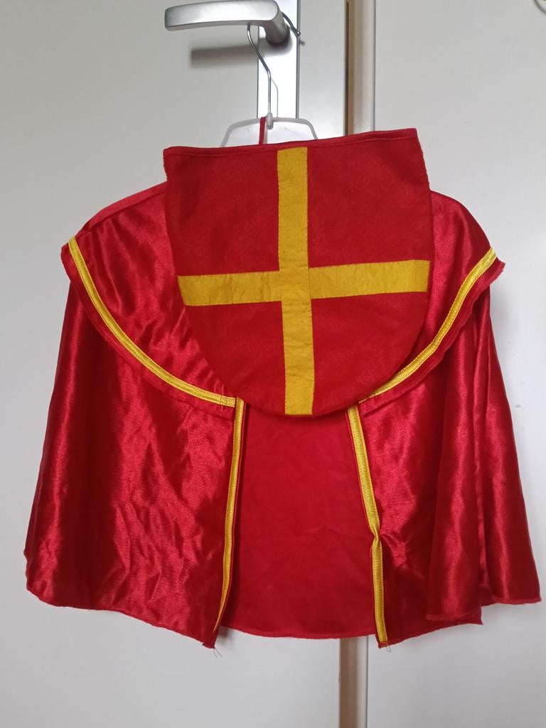Sinterklaas kleding set One Size Mijter en cape, Ophalen, Zo goed als nieuw, 110 t/m 116, Jongen of Meisje