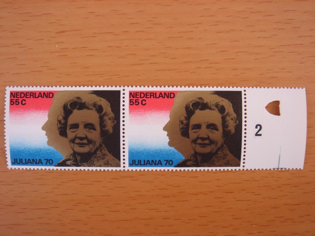 NVPH 1174 Koningin Juliana 70 jaar 2x, Postzegels en Munten, Ophalen of Verzenden, Na 1940, Postfris