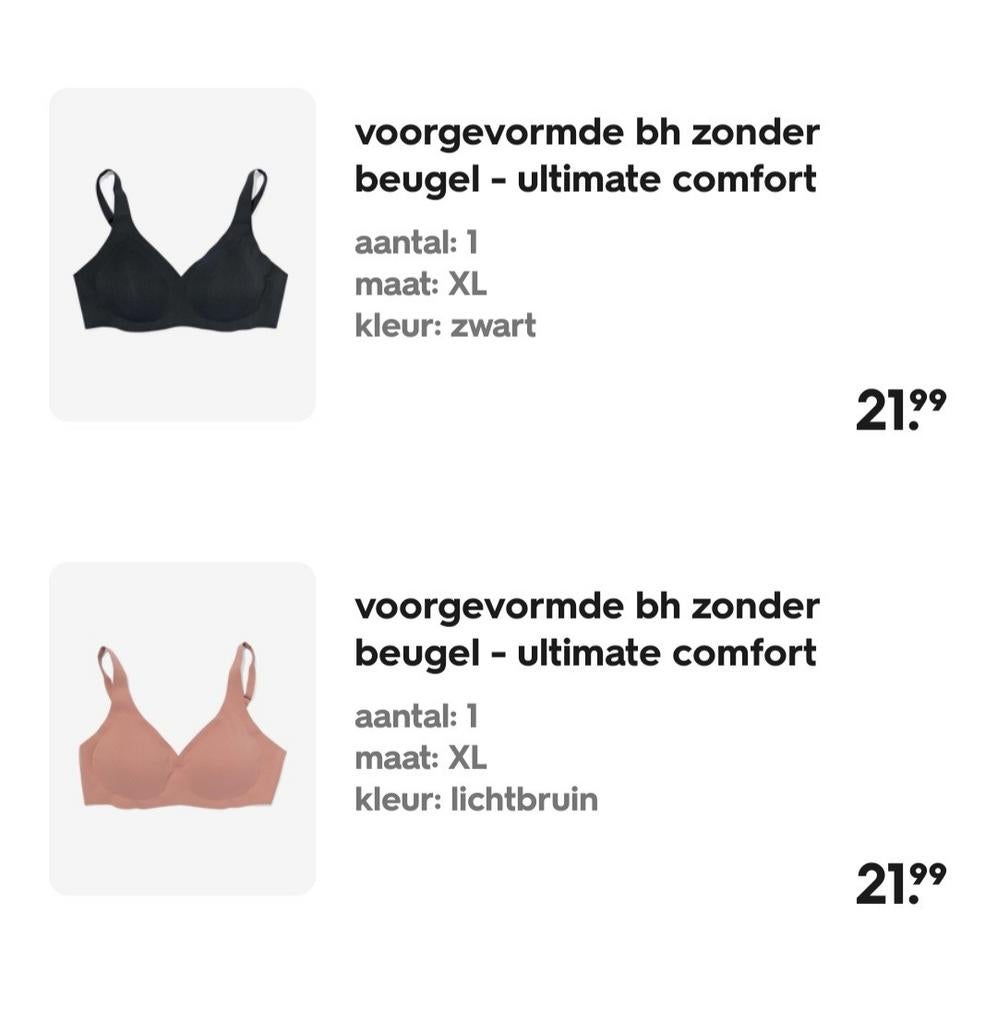 Hema linegerie BH maat XL nieuw!, Ophalen of Verzenden, String
