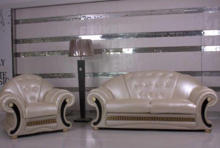 ALLE ITALIAANSE VERSACE BANKEN IN EEN 3+2 VOOR 1295,-!, Verzenden, Nieuw, Leer