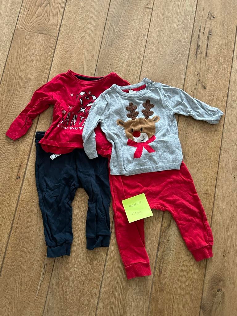 Kerst kleding set maat 68, Kinderen en Baby's, Babykleding | Maat 68, Ophalen of Verzenden, Gebruikt, Jongetje of Meisje