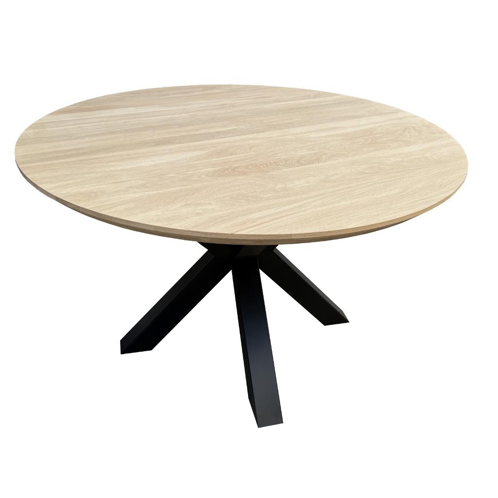 Eettafel | ronde eettafel | tafel | eiken | eettafel rond, Ophalen, Eikenhout, 50 tot 100 cm, Vijf personen of meer