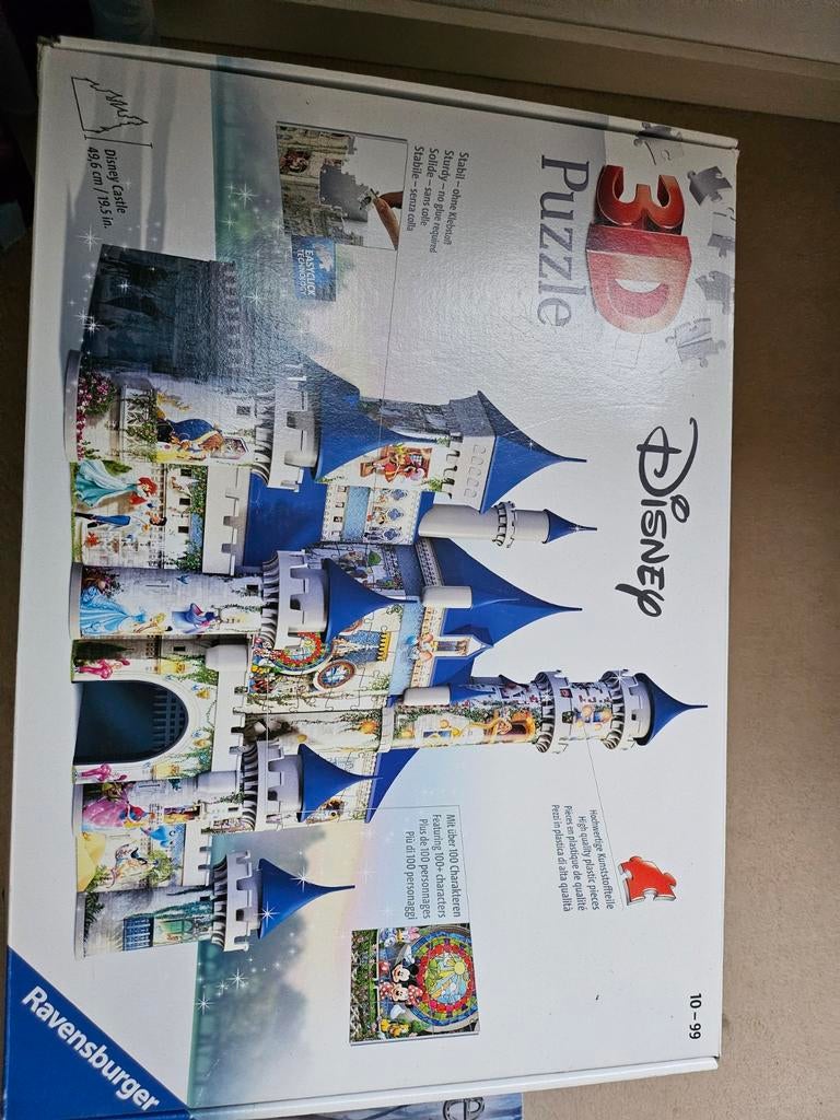 Disney Kasteel 3D Puzzel, Ophalen of Verzenden, Meer dan 50 stukjes, Zo goed als nieuw, 6 jaar of ouder