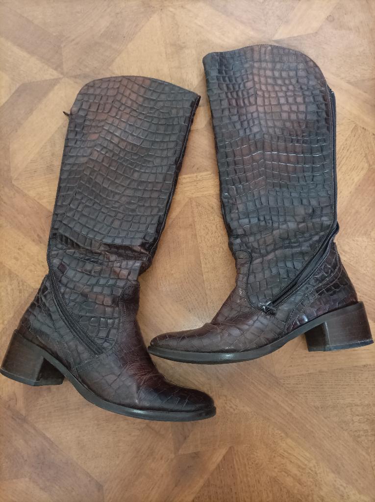 Van Dalen leren laarzen maat 39, Hoge laarzen, Bruin, Ophalen of Verzenden, Zo goed als nieuw