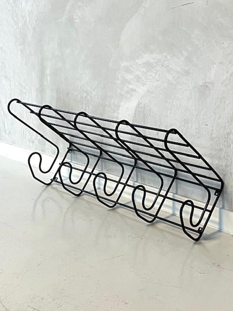 Fran wandkapstok jaren 80 kapstok retro draadstaal zwart, Huis en Inrichting, Wandkapstok, Gebruikt, IKEA, SE