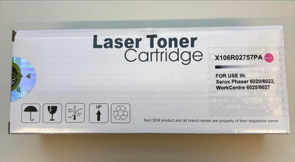 Xerox Phaser 6020/6022 Magenta Toner - X106R02757PA, Ophalen of Verzenden, Nieuw, Toner
