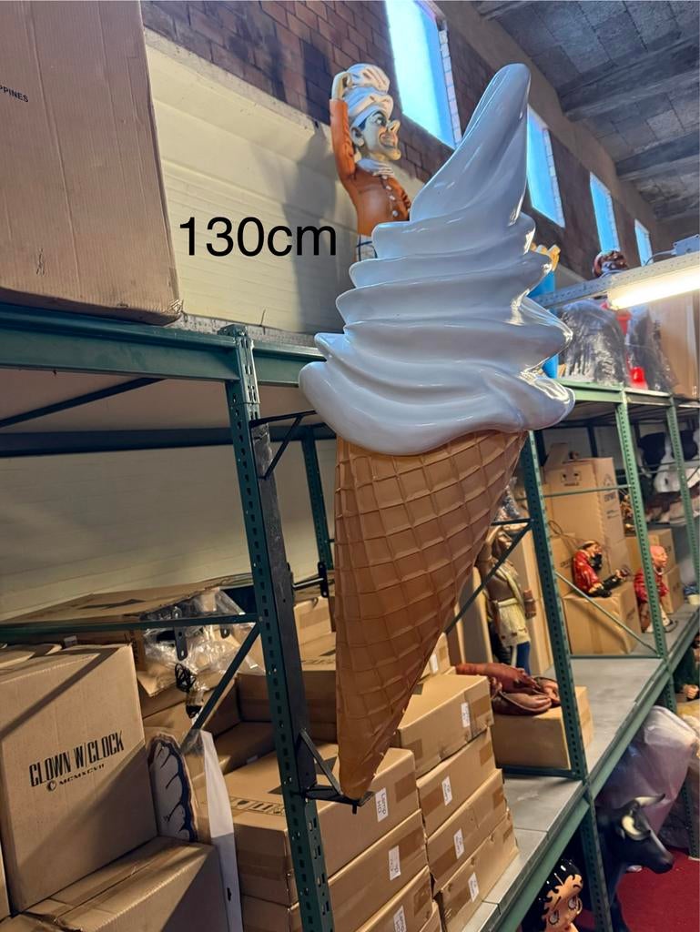 Grote reclame ijsco’s met beugel, Verzamelen, Merken en Reclamevoorwerpen, Ophalen, Gebruikt, Reclamebord