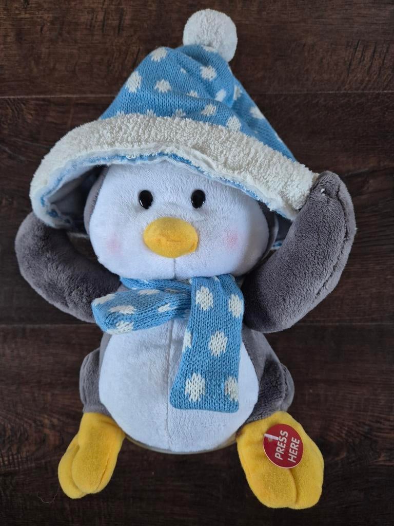 Kerst / winter pinguïn met muziek - 30 cm - NIEUW, Diversen, Kerst, Ophalen of Verzenden, Nieuw