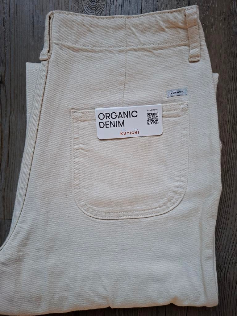 KUYICHI Nina high-rise chino jeans W28 L32, Nieuw, Ophalen of Verzenden, W28 - W29 (confectie 36), Wit