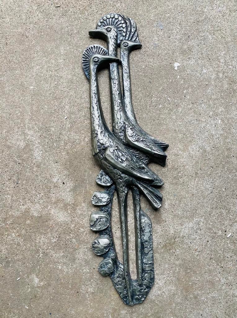 Kraanvogels wand-sculptuur Ars Munda , jaren 70