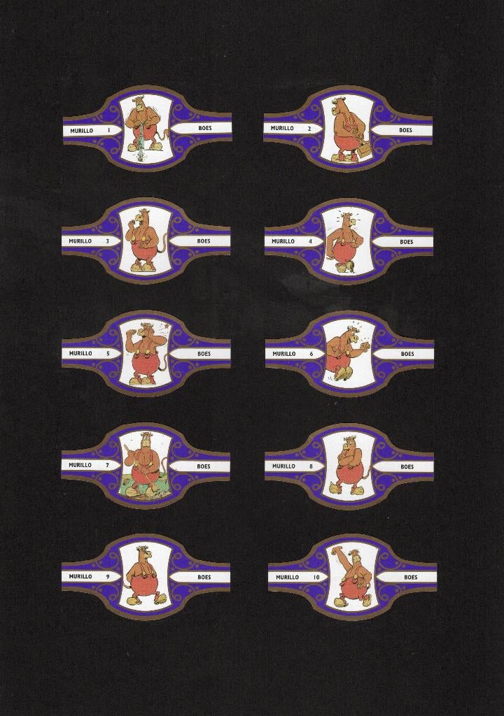 serie Boes pa/gd Murillo 10x, Verzamelen, Ophalen of Verzenden, Nieuw, Sigarenbandjes