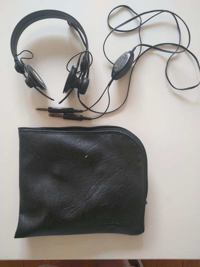 vliegtuig headset Sennheiser headset met microfoon, Ophalen of Verzenden, Gebruikt, Op oor (supra aural), Overige merken