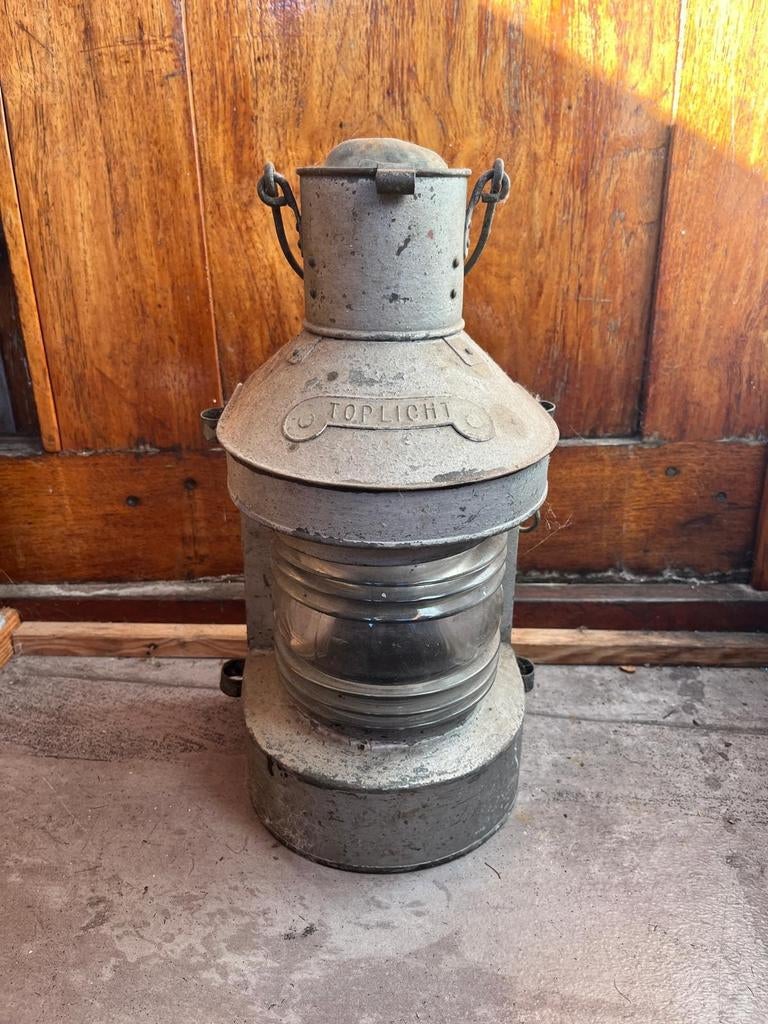 Oude scheepslamp, Ophalen of Verzenden