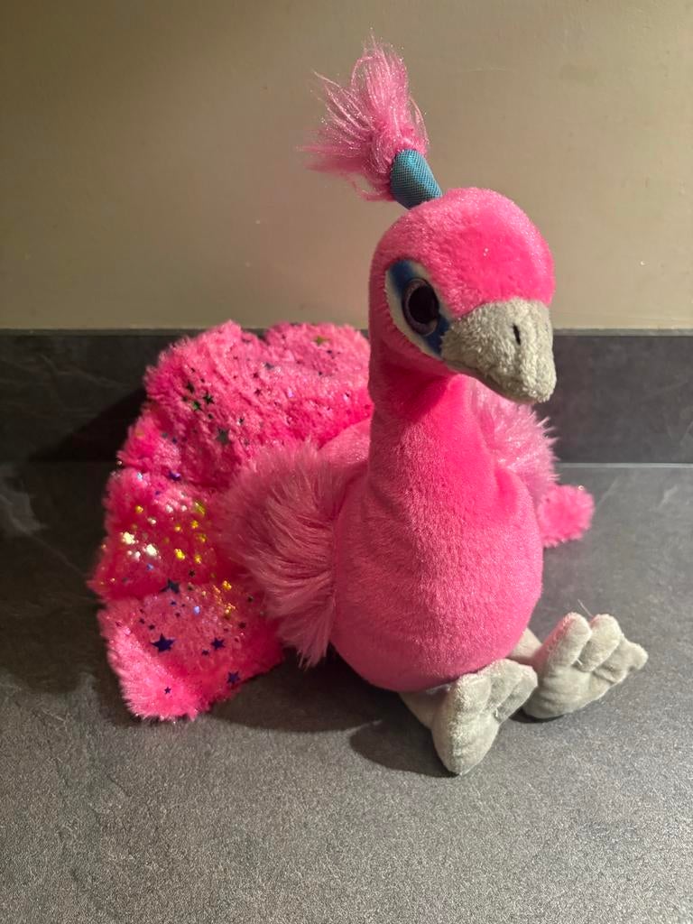 Roze Pauw Knuffel - Prachtig en Zacht!, Ophalen of Verzenden, Zo goed als nieuw, Overige typen