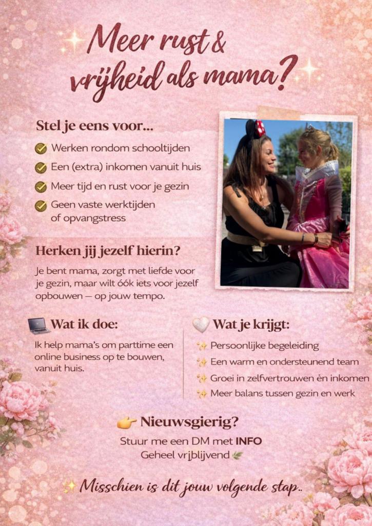 Meer rust en vrijheid als mama, Starter, Overige vormen, Overige niveaus, Geschikt als bijbaan