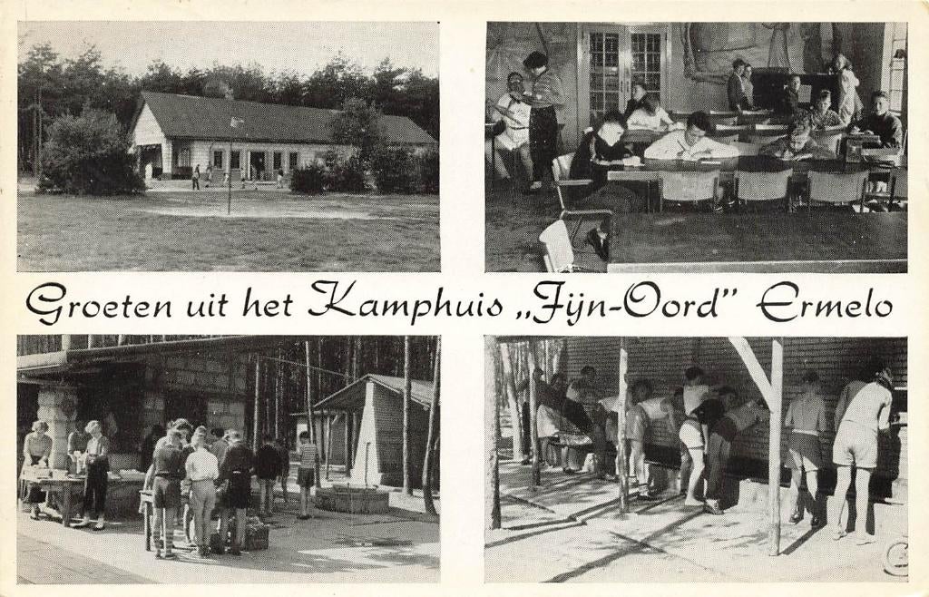 Groeten uit het Kamphuis Fijn-Oord, Ermelo, Ophalen of Verzenden, 1960 tot 1980, Gelopen, Gelderland