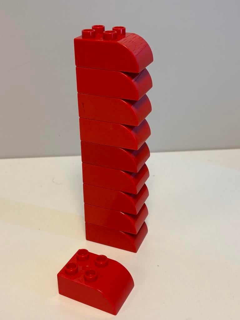 Duplo blokken met afgeronde hoek rood, Ophalen of Verzenden, LEGO System A/S, Product.compliance@LEGO.com, Aastvej 1, 7190 Billund, Denemarken