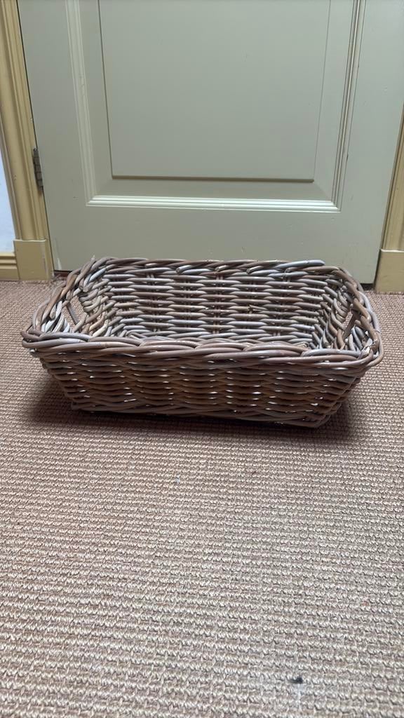 Rieten opbergmand, Ophalen of Verzenden, Zo goed als nieuw, Rechthoekig, Riet