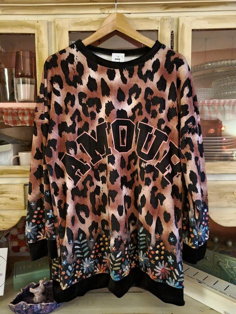 Sweater velvet Amour, Ophalen of Verzenden, Nieuw, Zwart, Trui of Vest