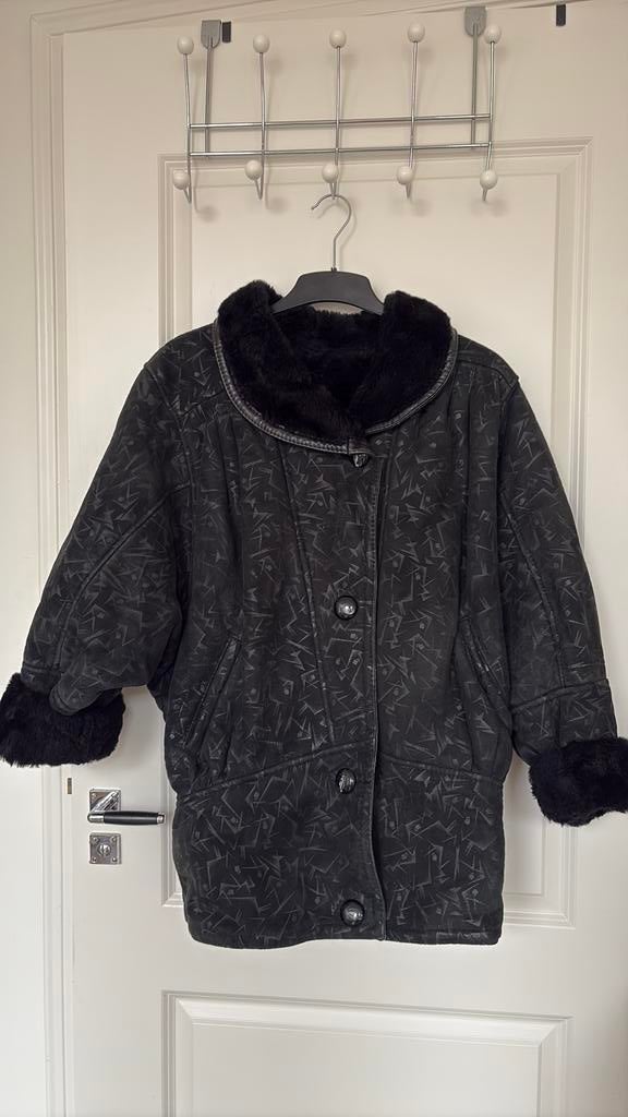 Vintage lammyjas maat L, Ophalen of Verzenden, Gedragen, Maat 38/40 (M), Zwart