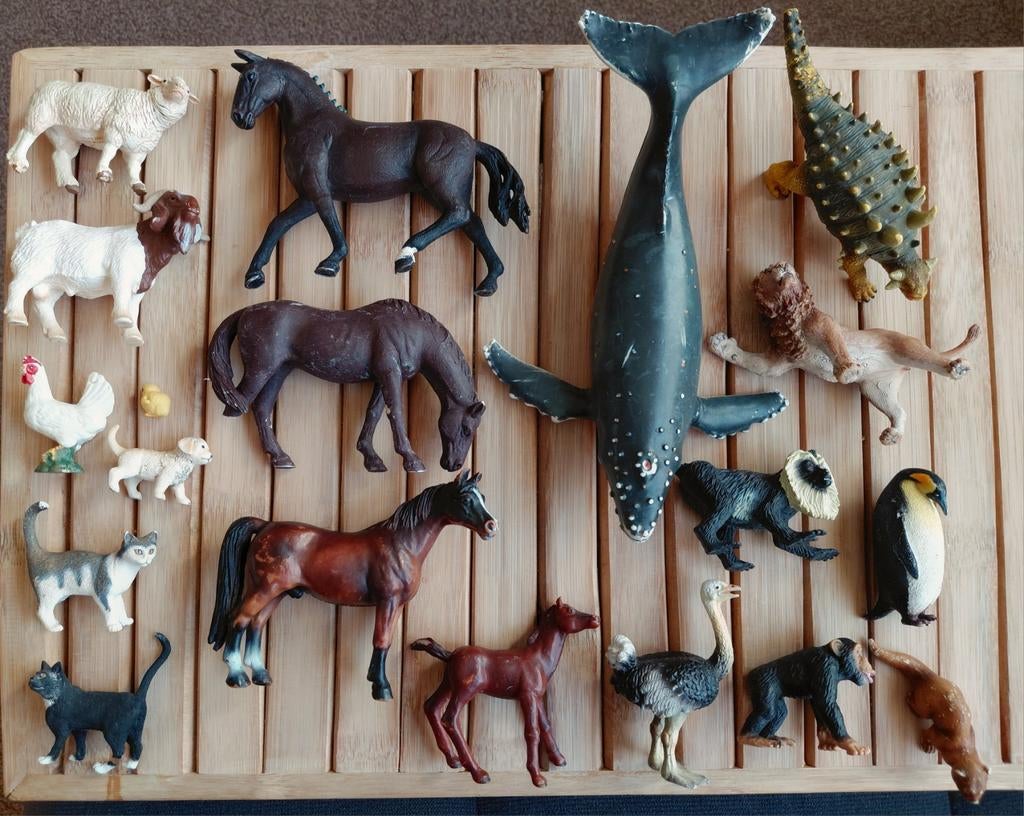 Schleich en andere merk dieren, Ophalen of Verzenden, Zo goed als nieuw, Hond of Kat, Beeldje of Figuurtje