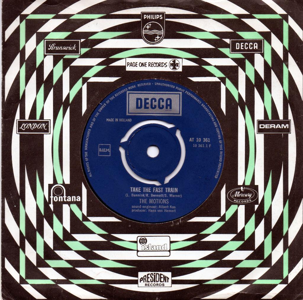 Motions - Take the fast train / Hamburg City (Nederbeat), Cd's en Dvd's, Vinyl Singles, Verzenden, Gebruikt, 7 inch, Pop