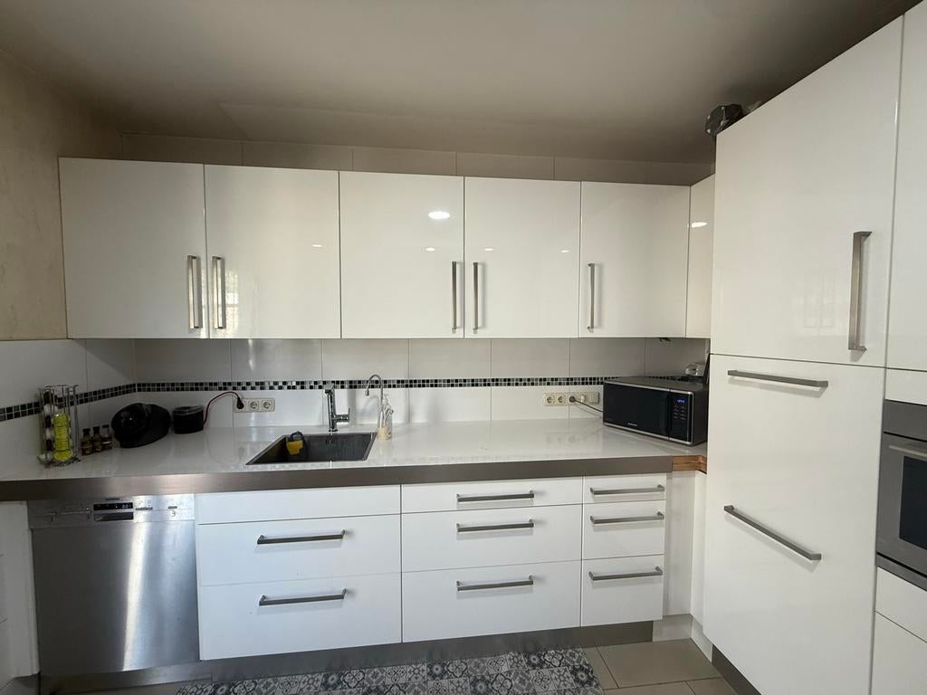 Ikea hoogglans witte keuken met eiland, Ophalen, Gebruikt, Wit, Overige typen