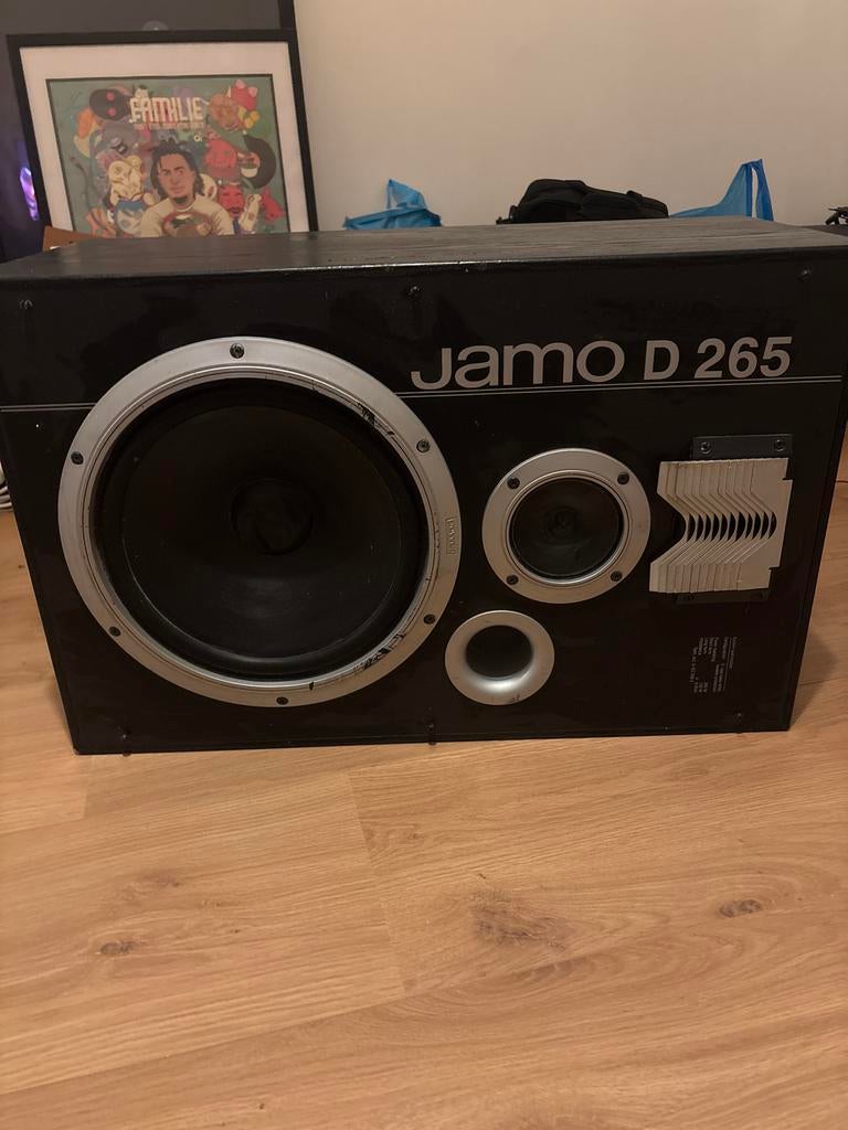 Jamo D265 Luidspreker - Vintage Topstuk, Audio, Tv en Foto, Luidsprekers, Ophalen, Gebruikt, 120 watt of meer, Front, Rear of Stereo speakers