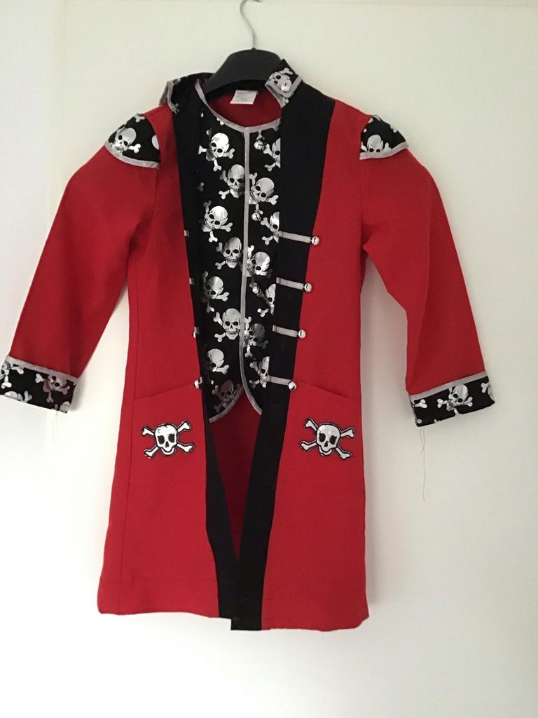 Piraten Carnaval Jas - Maat 140, Ophalen of Verzenden, Zo goed als nieuw, 134 t/m 140, Jongen of Meisje