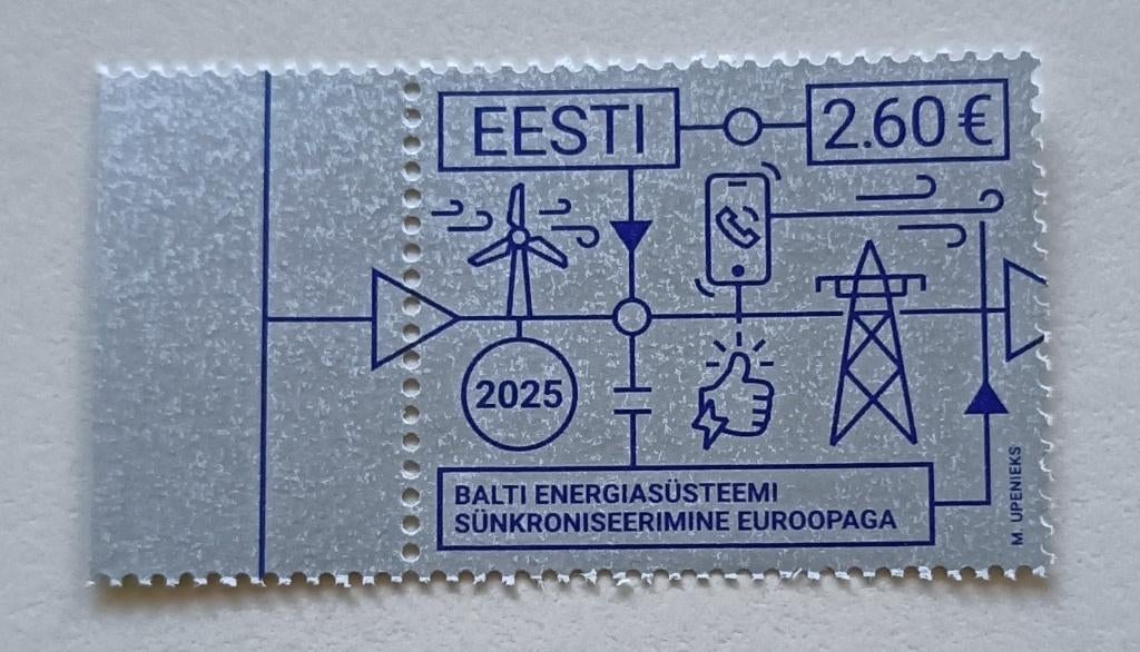 Estland 2025 Synchronisatie van de Baltische staten met de n, Verzenden, Overige landen, Postfris