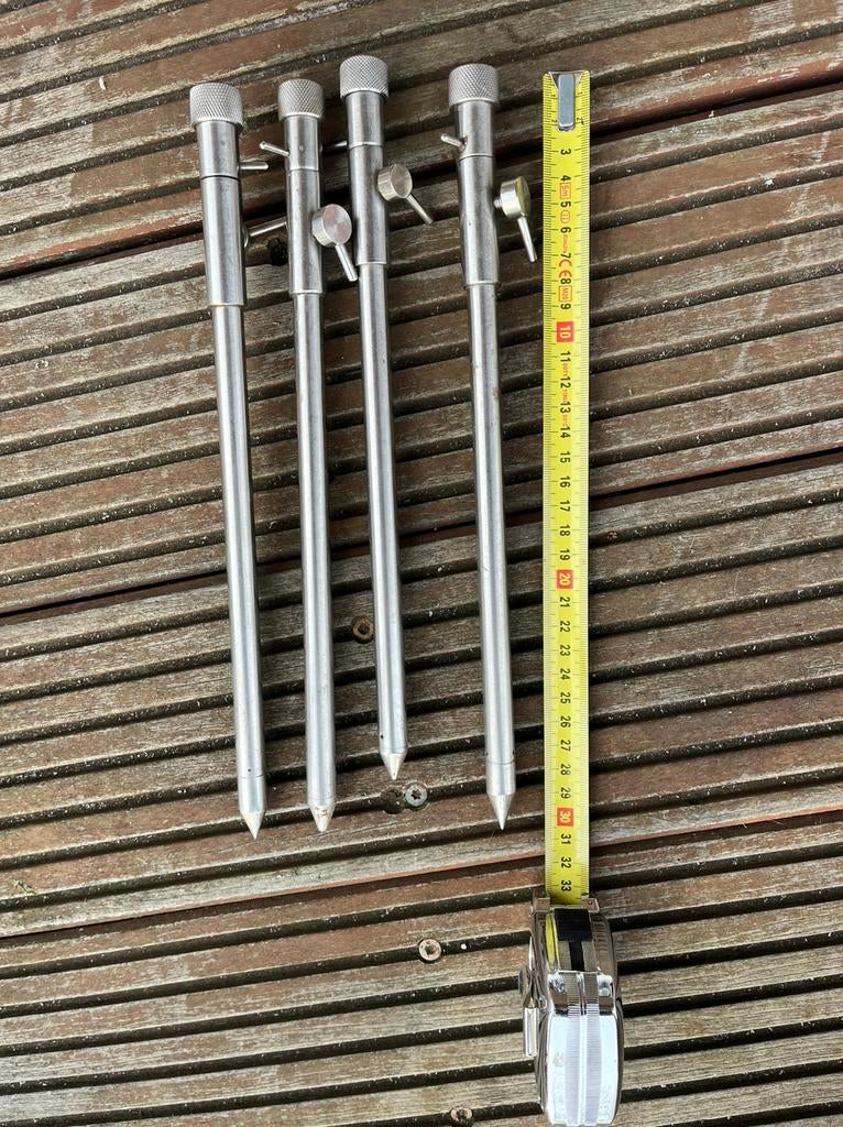 4 rvs hengelsteunen 30cm, Ophalen, Zo goed als nieuw, Overige typen