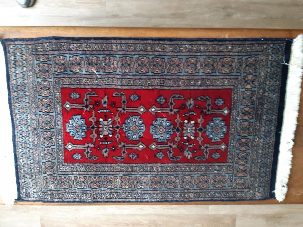 Persisch tapijt, tafel kleed, Huis en Inrichting, Stoffering | Tapijten en Kleden, Gebruikt, 100 tot 150 cm, Blauw, Rechthoekig