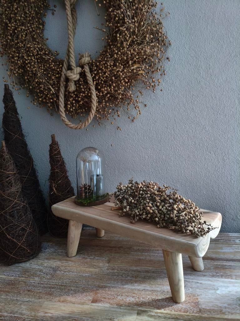 Teakhouten decoratie bankje vensterbank, Ophalen of Verzenden, Nieuw