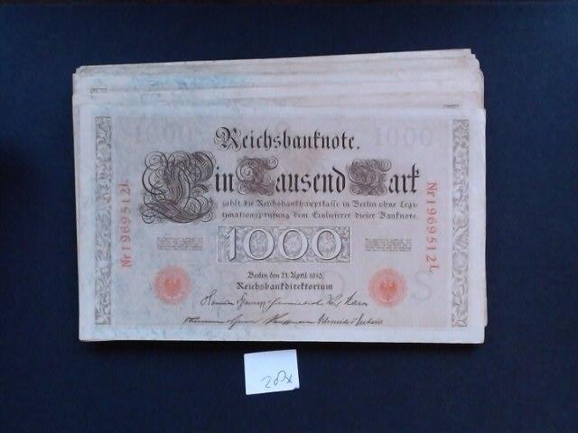 bankbiljetten Duitsland 1000 M (28 stuks, ook los), Postzegels en Munten, Bankbiljetten | Europa | Niet-Eurobiljetten, Ophalen