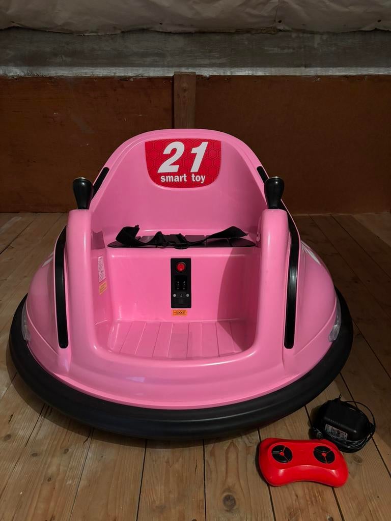 Elektrische bumperauto / botsauto roze met afstandsbediening, Ophalen, Zo goed als nieuw, Afstandsbediening